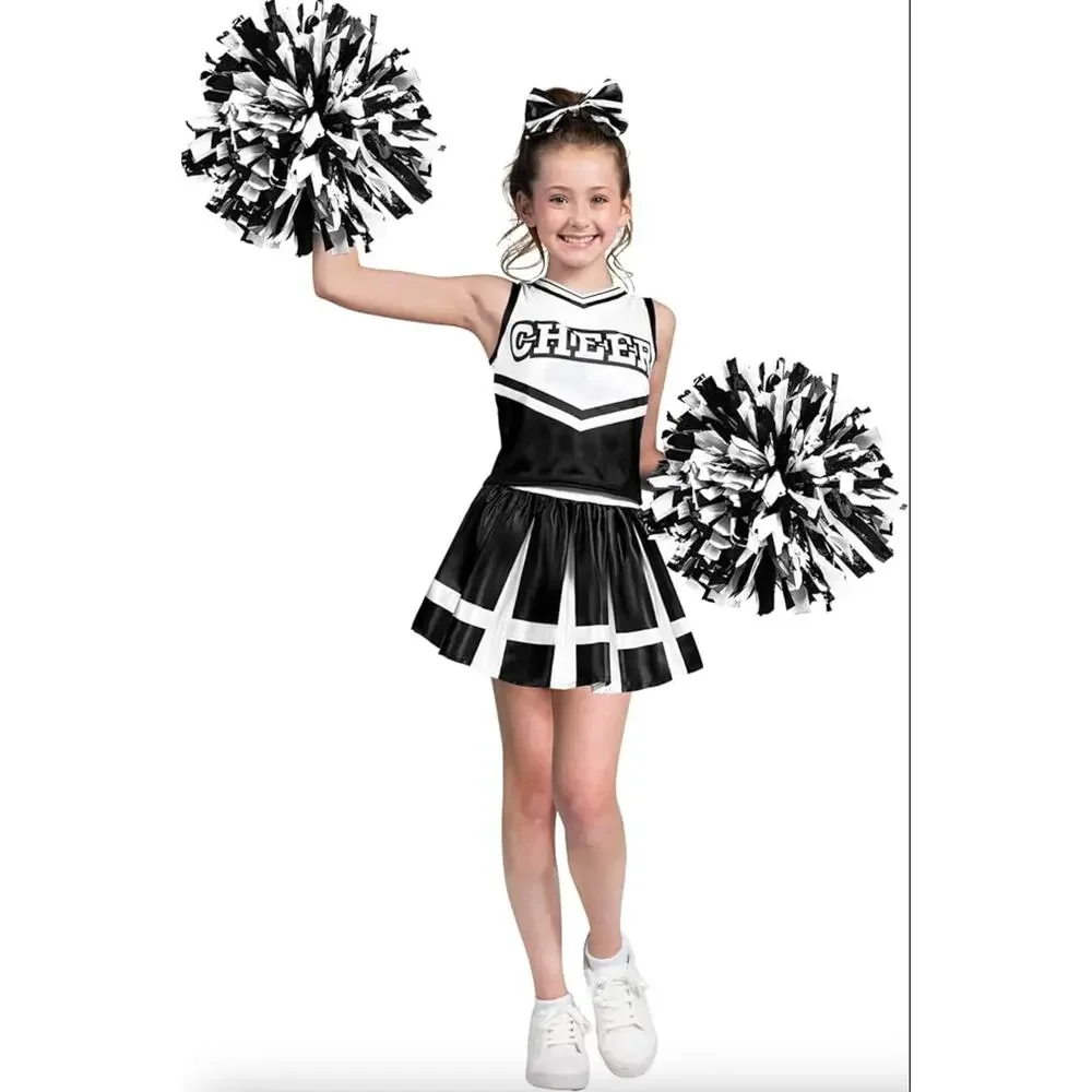 2/$15 Spooktacular Creations Girl Cheerleader Costume Cheer Uniform Size L 10-12